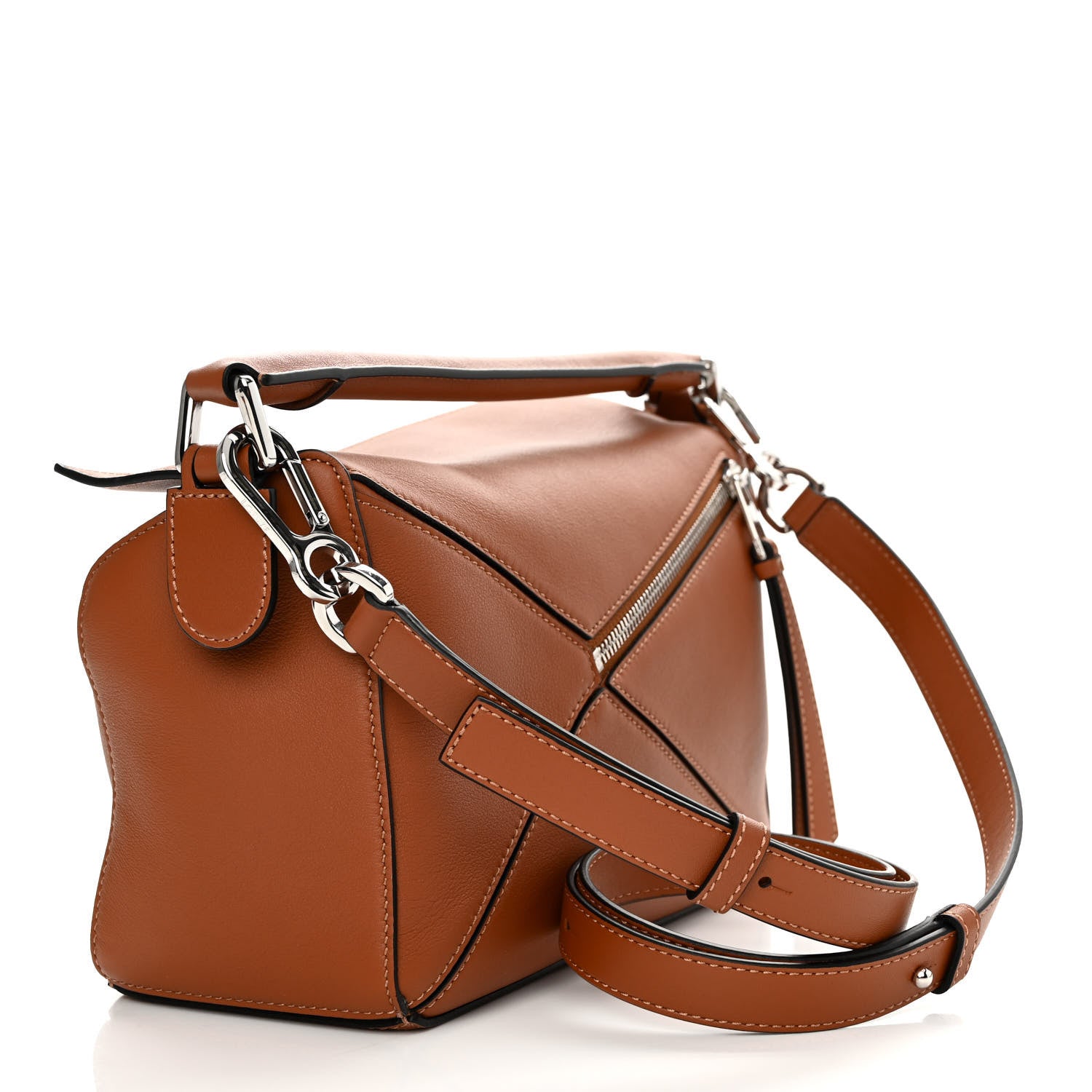 Loewe Calfskin Small Puzzle Bag Tan 3 of 10