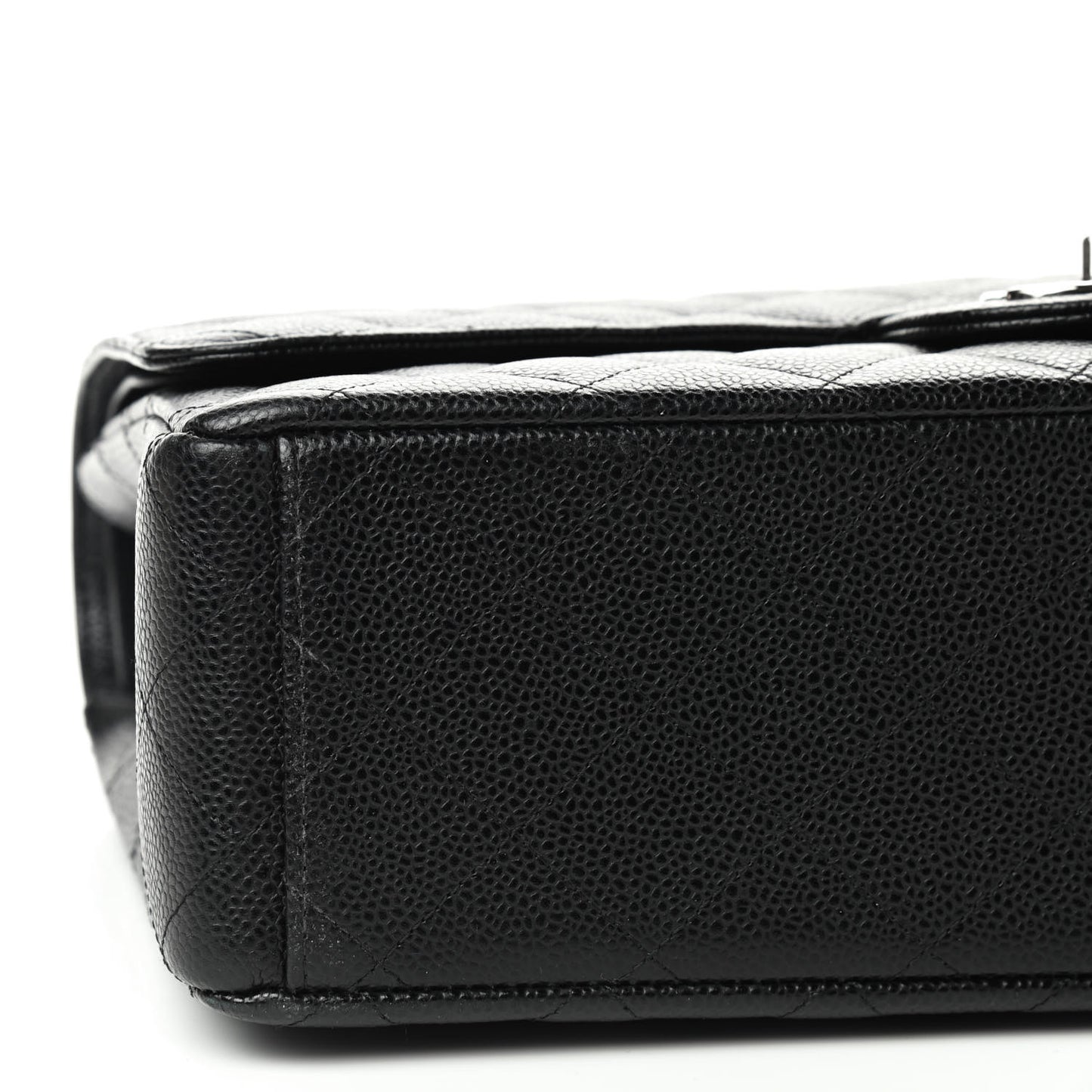 Caviar Quilted Maxi Double Flap Black