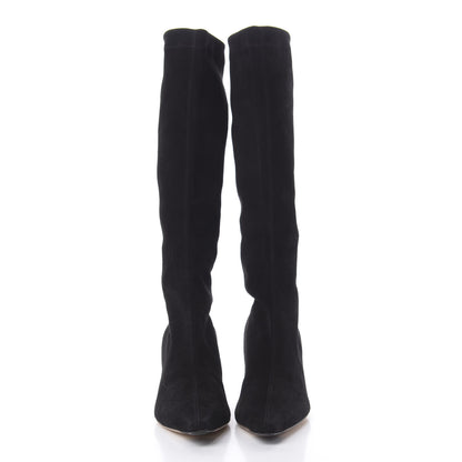 Jimmy Choo Suede Holly Stretch Knee High Boots 37 Black 2 of 8
