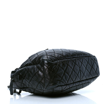 Chanel Metallic Aged Calfskin Quilted Large Reissue Camera Case Black 3 of 6
