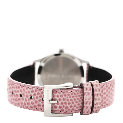 Gucci Stainless Steel Lizard Pink Mother of Pearl 29mm G-Timeless Charm Quartz Watch 3 of 5