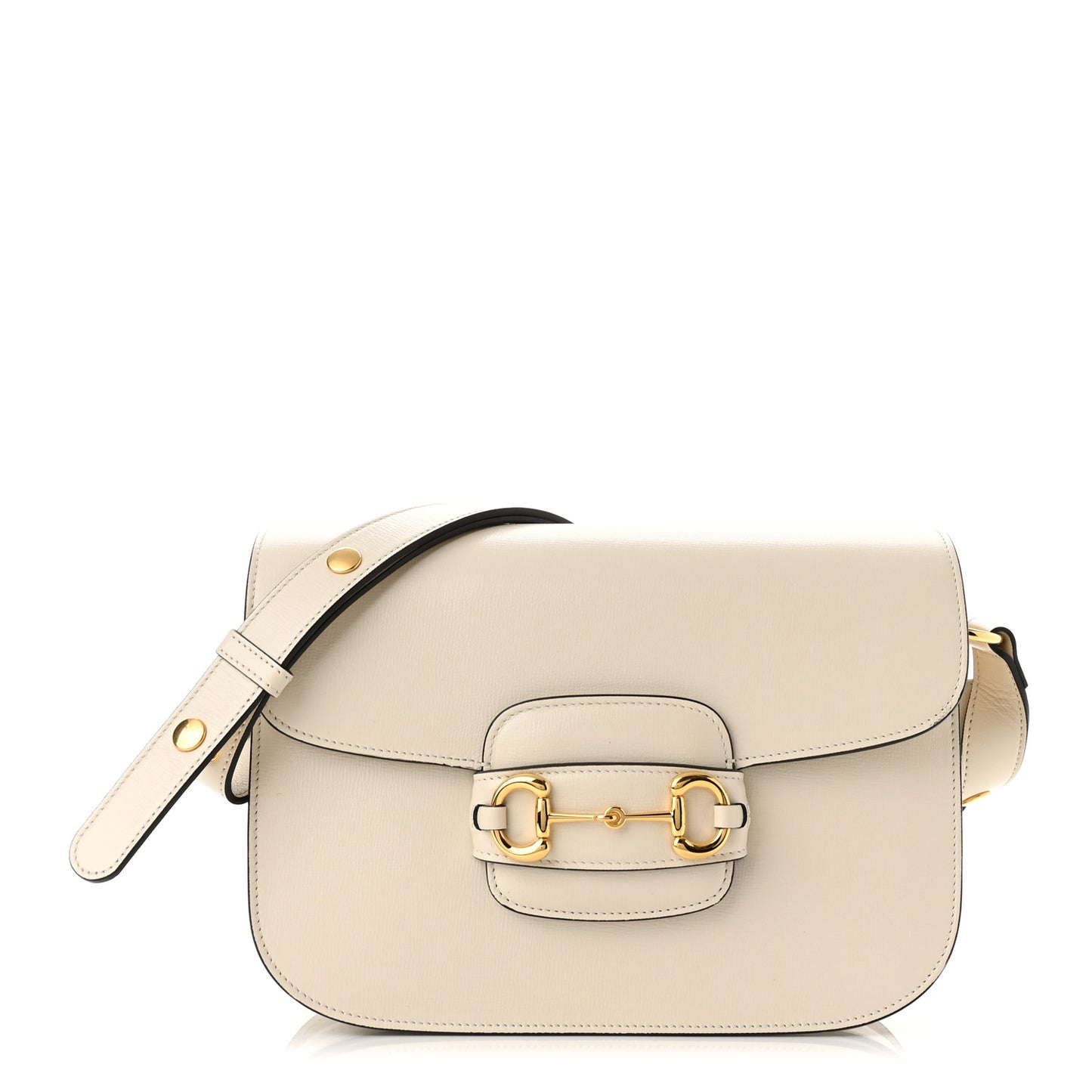 Azalea Calfskin Horsebit 1955 Shoulder Bag Mystic White