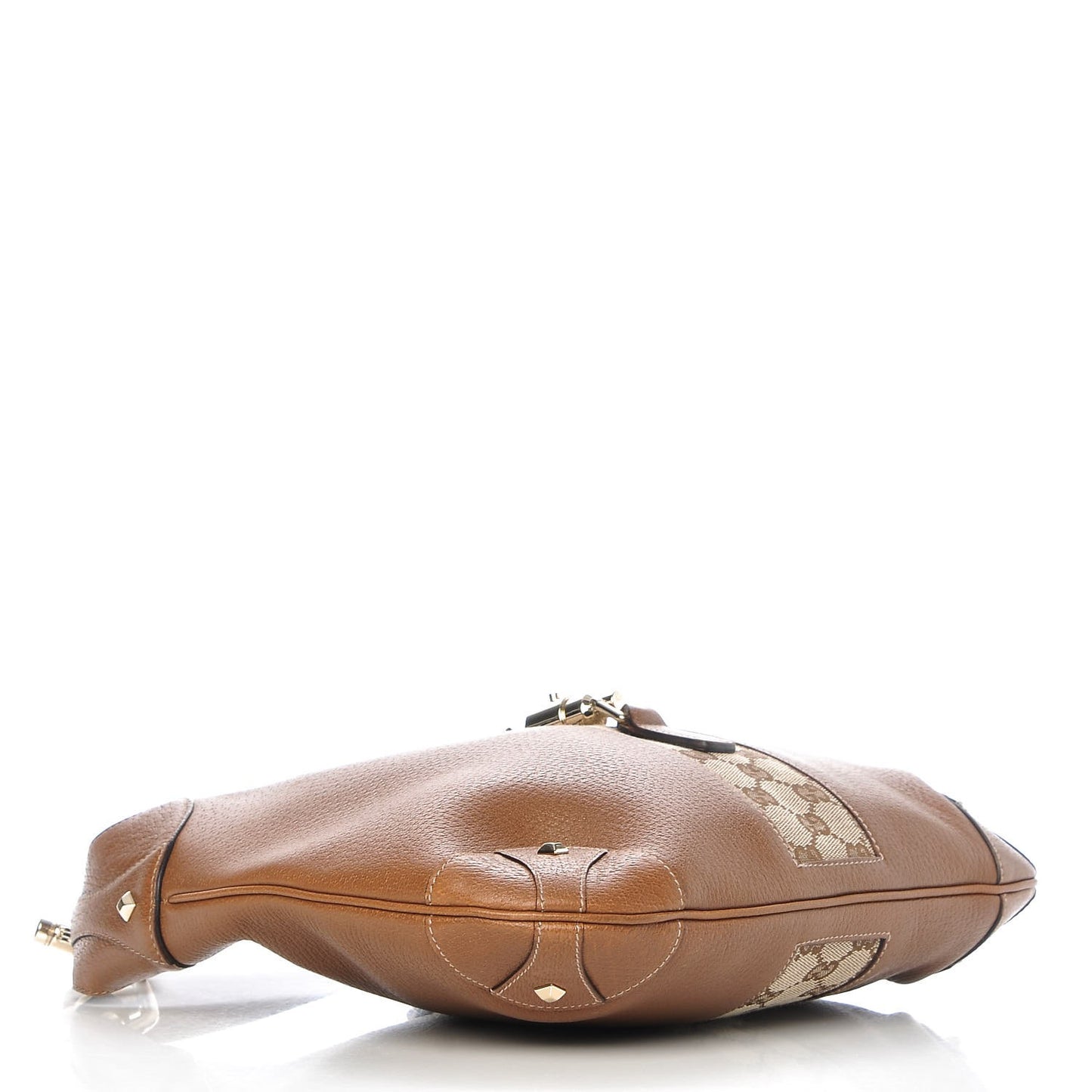 Calfskin Monogram Piston Lock Jackie O Hobo Tan