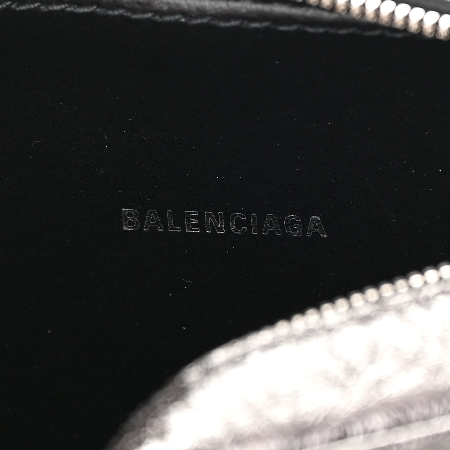 Metallic Textured Calfskin XS Everyday Camera Bag with Handle Black