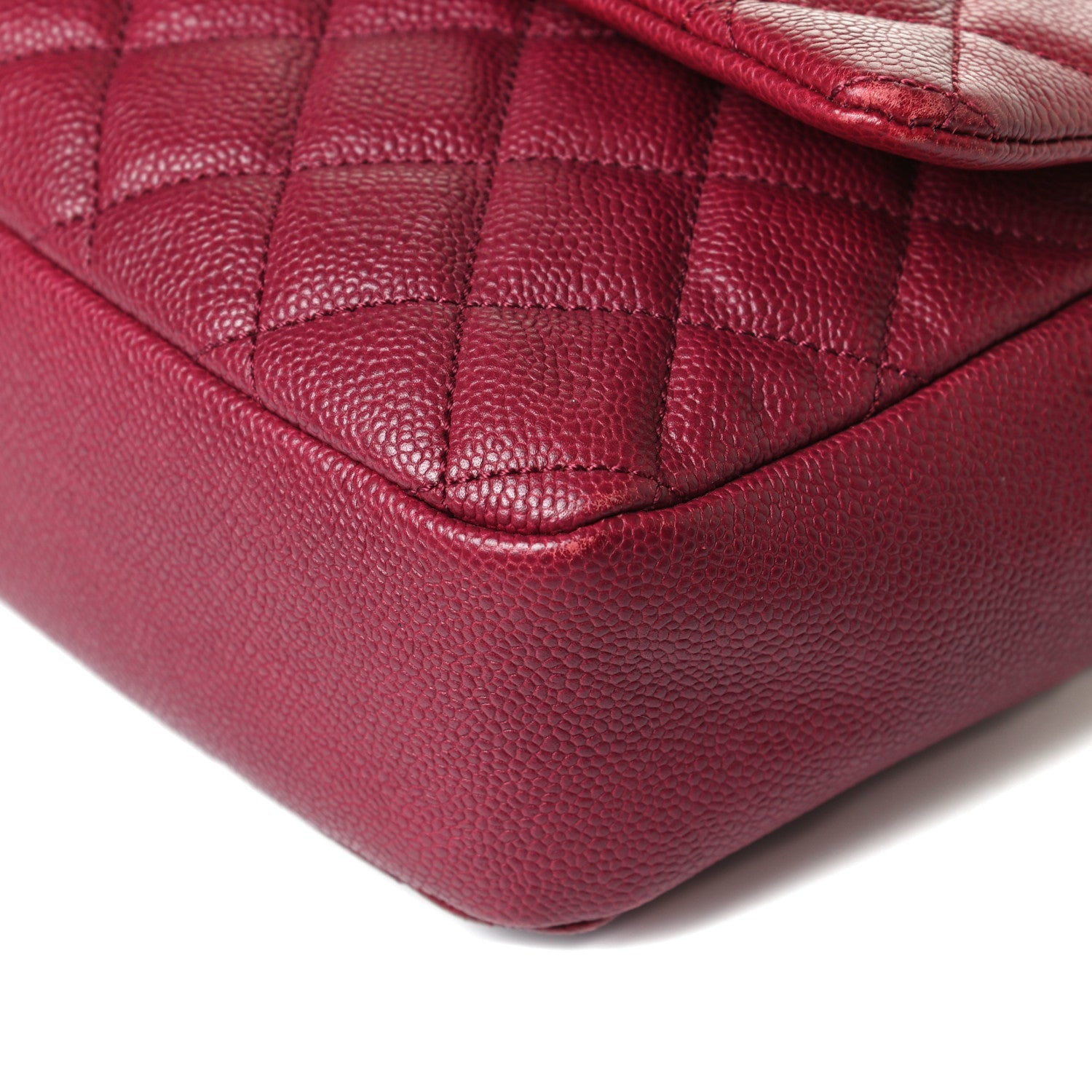 Chanel Caviar Quilted Jumbo Easy Flap Dark Pink 11 of 19
