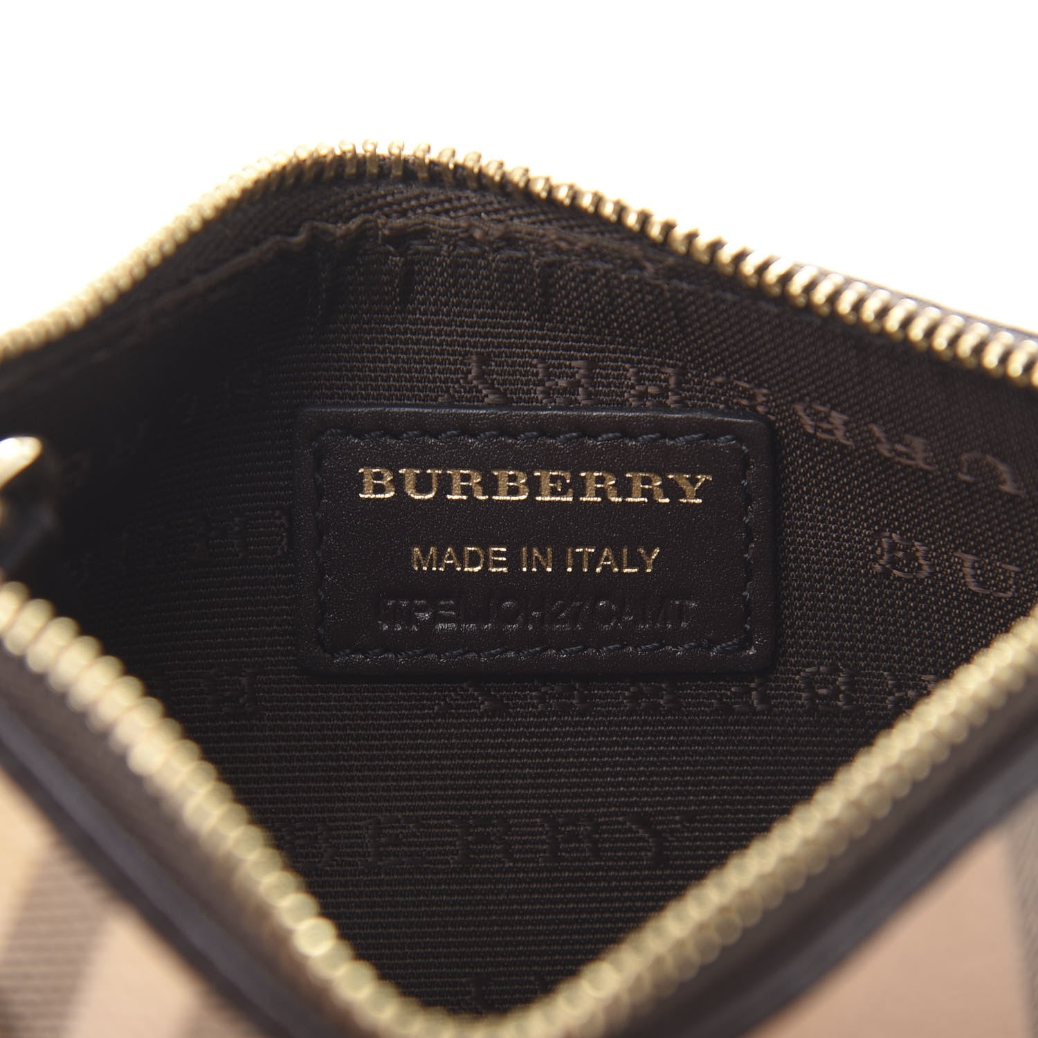 Burberry Haymarket Check Lindal Coin Case Chocolate 6 of 6