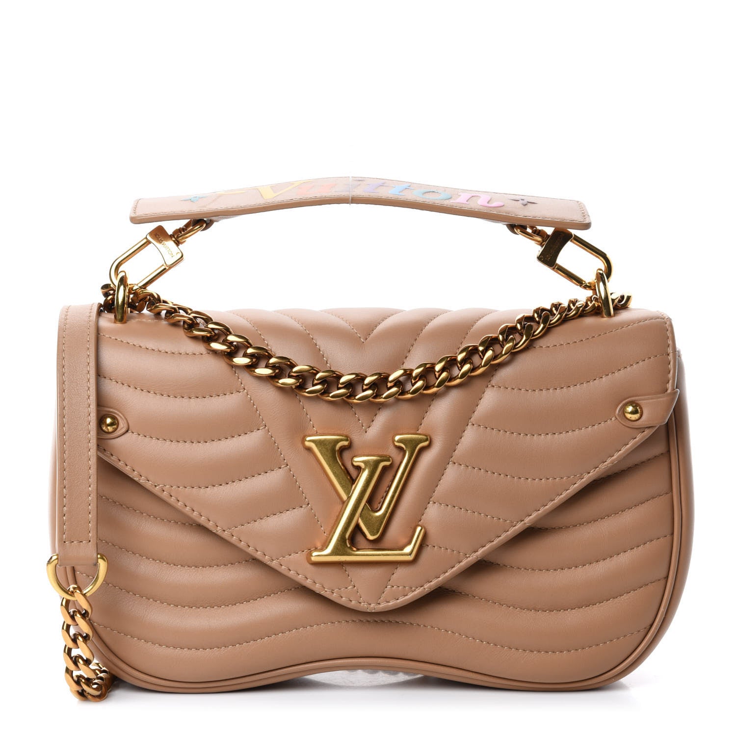 Louis Vuitton Calfskin New Wave Chain MM Noisette 1 of 11