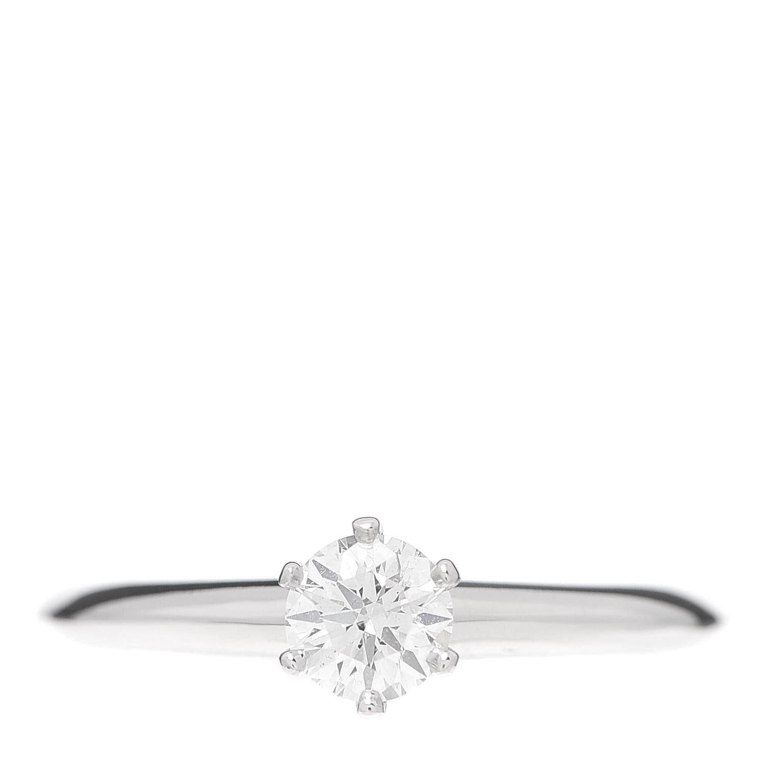 Tiffany Platinum Diamond .31ct Solitaire Engagement Ring 49 5 1 of 5