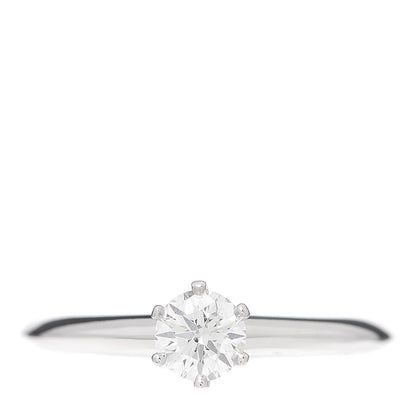 Tiffany Platinum Diamond .31ct Solitaire Engagement Ring 49 5 1 of 5