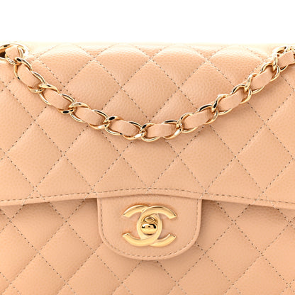 Chanel Caviar Quilted Small Double Flap Beige 8 of 10