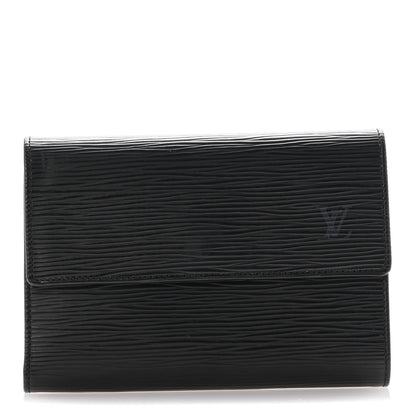 Louis Vuitton Epi Porte Tresor Etui Papiers Wallet Black 1 of 11