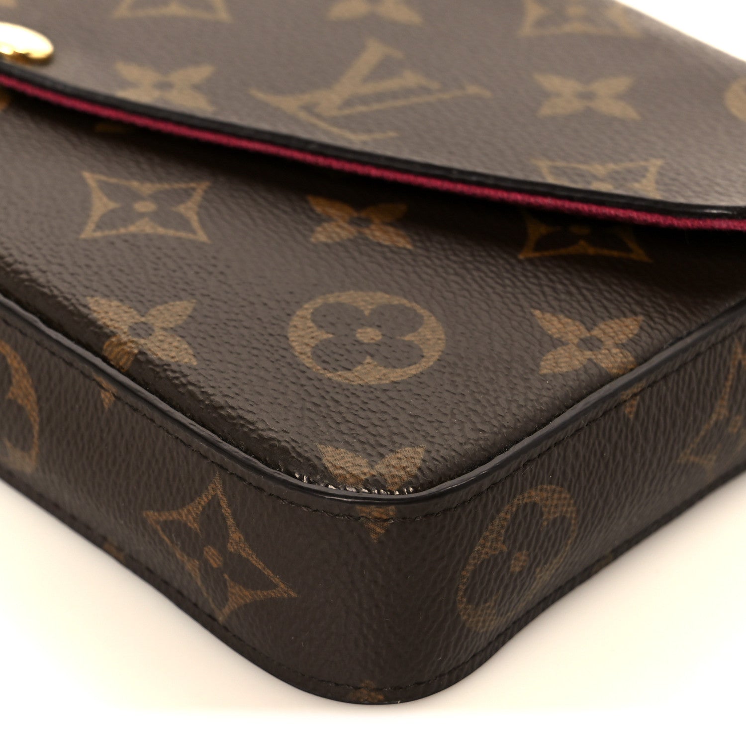 Louis Vuitton Monogram Pochette Felicie Chain Wallet Fuchsia 16 of 17