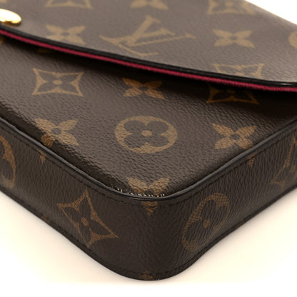Louis Vuitton Monogram Pochette Felicie Chain Wallet Fuchsia 16 of 17