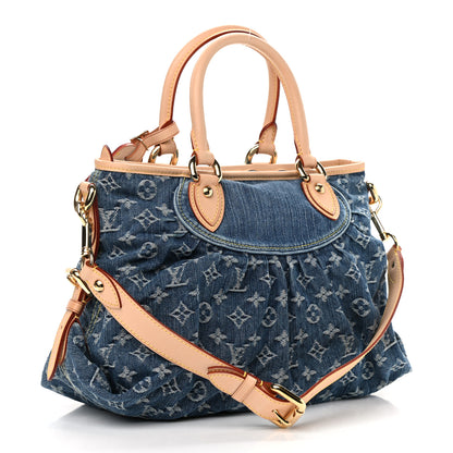 Louis Vuitton Denim Neo Cabby MM Blue 3 of 12