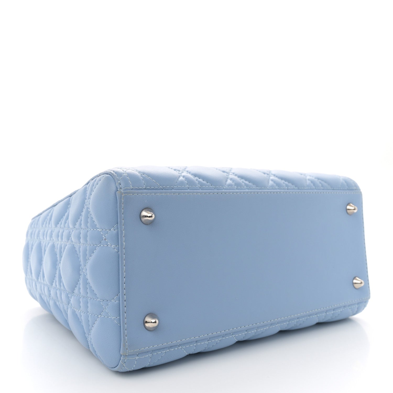 Christian Dior Lambskin Cannage Medium Lady Dior Light Blue 4 of 12