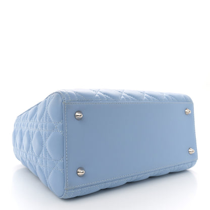 Christian Dior Lambskin Cannage Medium Lady Dior Light Blue 4 of 12