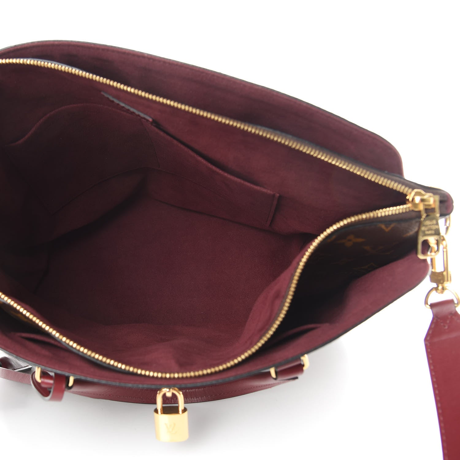 Louis Vuitton Monogram Flower Zipped Tote MM Bordeaux 5 of 10