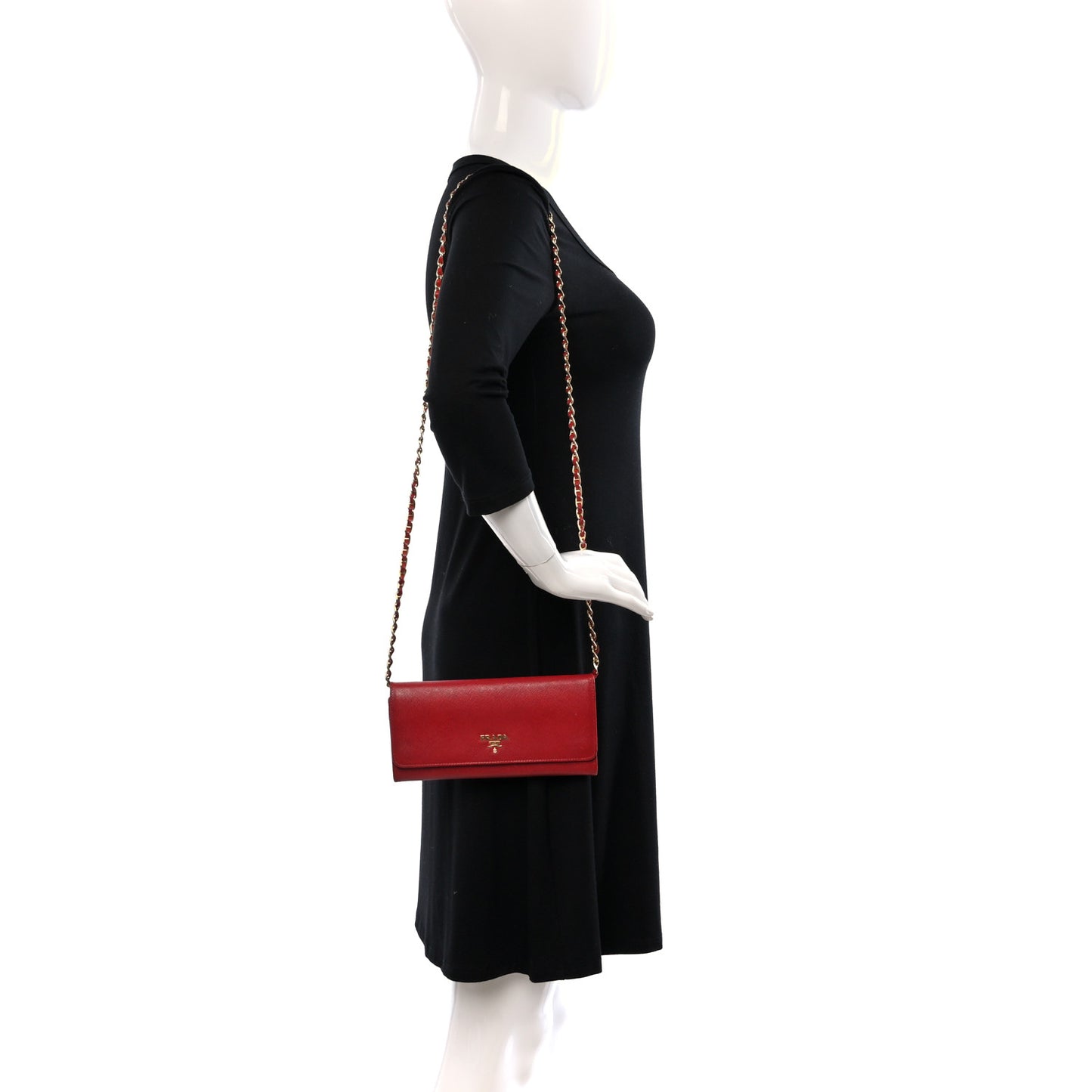 Saffiano Wallet on Chain Fuoco