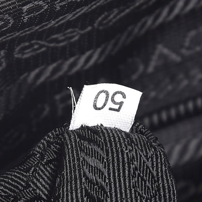 Prada Tessuto Nylon Box Calf Bowling Bag Black 7 of 9