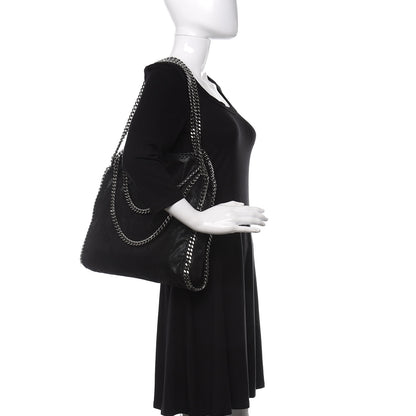 Stella McCartney Shaggy Deer Falabella Fold Over Tote Black 2 of 9
