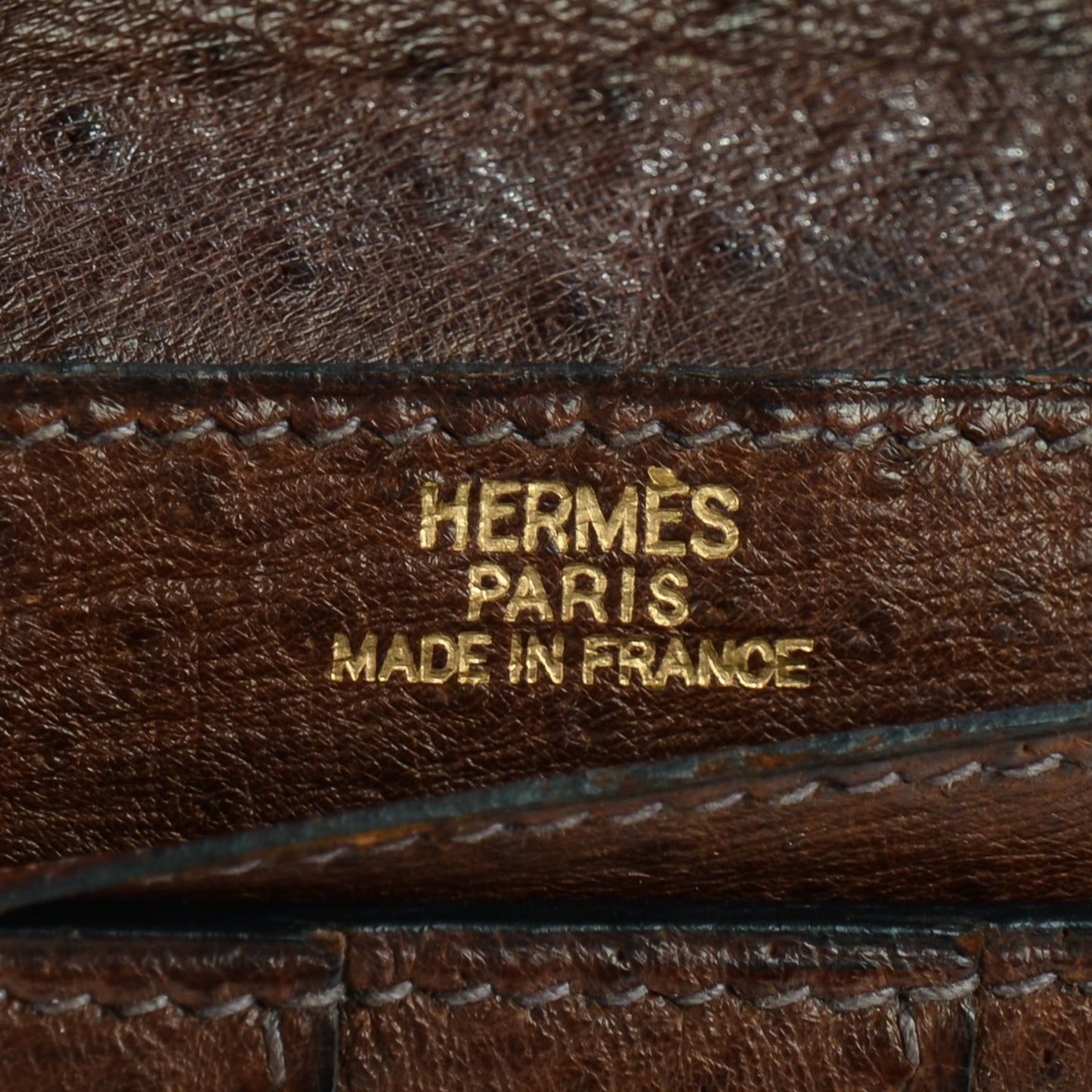 Ostrich Bearn Wallet Chocolate