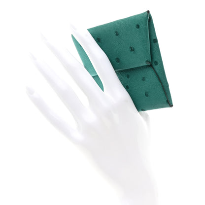 Hermes Ostrich Bastia Coin Purse Vert Verone 2 of 7