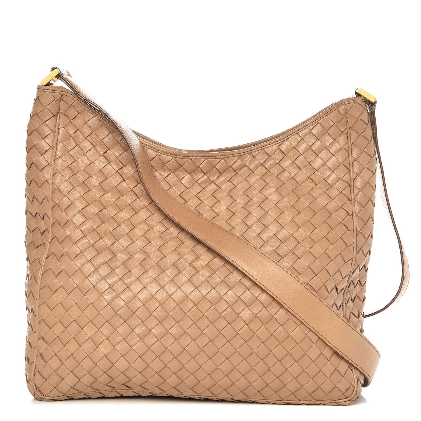 Nappa Intrecciato Shoulder Bag Beige