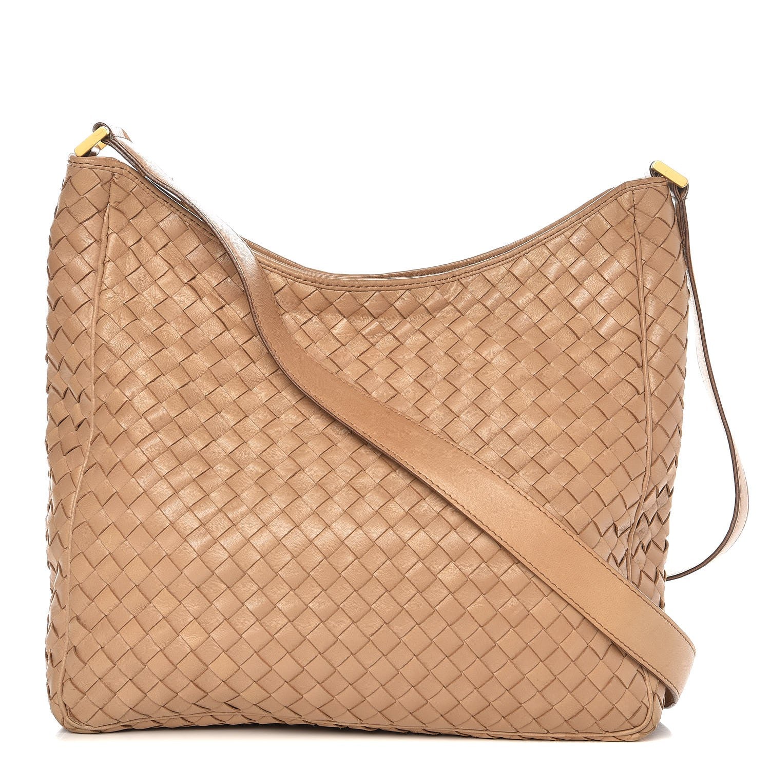 Bottega Veneta Nappa Intrecciato Shoulder Bag Beige 1 of 11