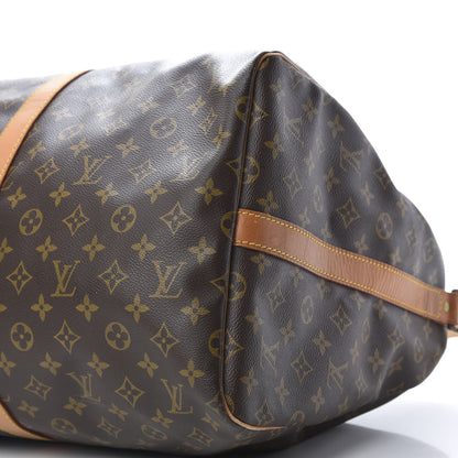 Louis Vuitton Monogram Keepall Bandouliere 55 10 of 15