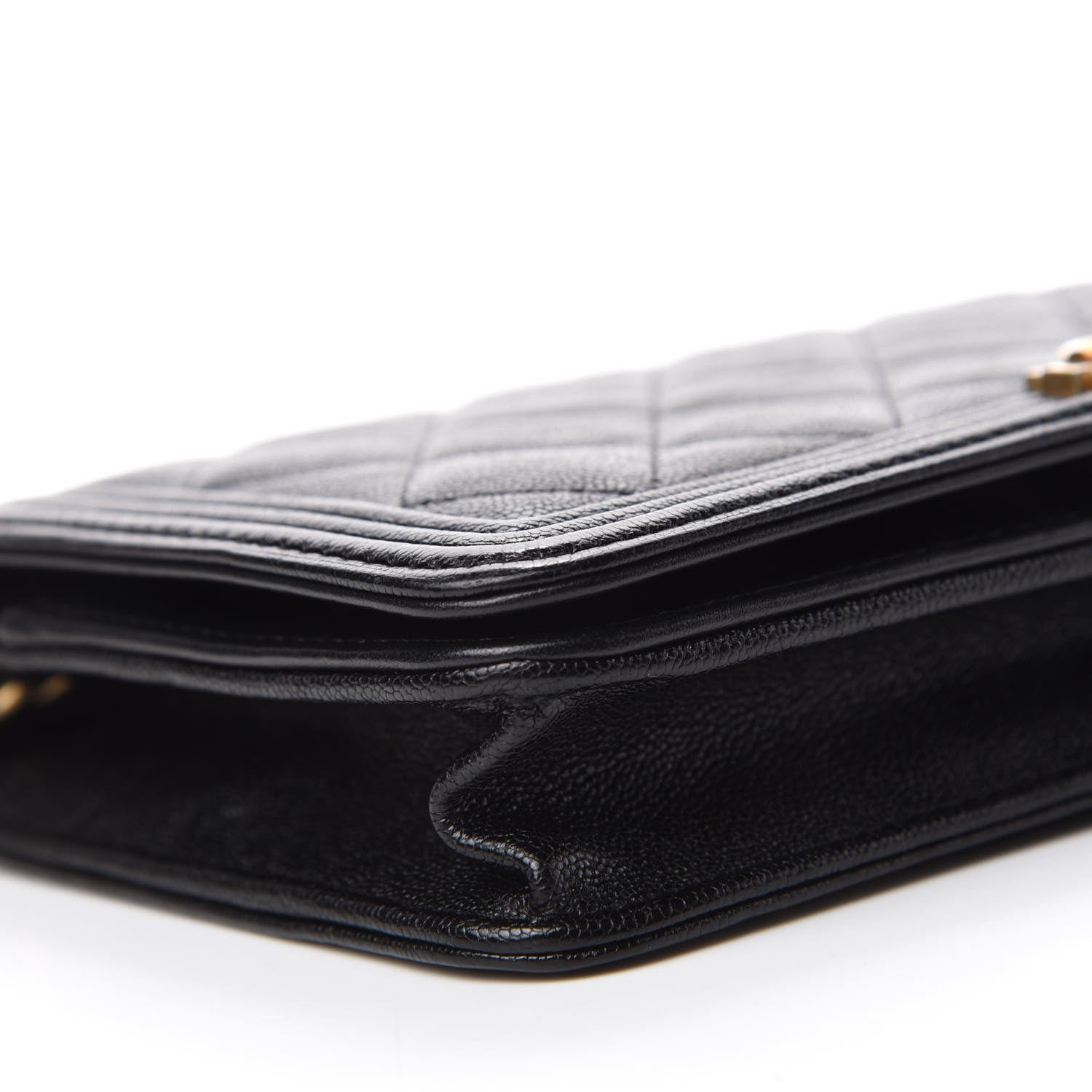 Chanel Caviar Quilted Boy Wallet On Chain WOC Black 6 of 12