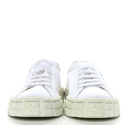 Prada Gabardine Triangle Logo Wheel 35mm Sneakers 38 White 2 of 11