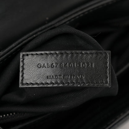 Saint Laurent Calfskin Y Quilted Monogram Monochrome Toy Loulou Crossbody Bag Black 7 of 13