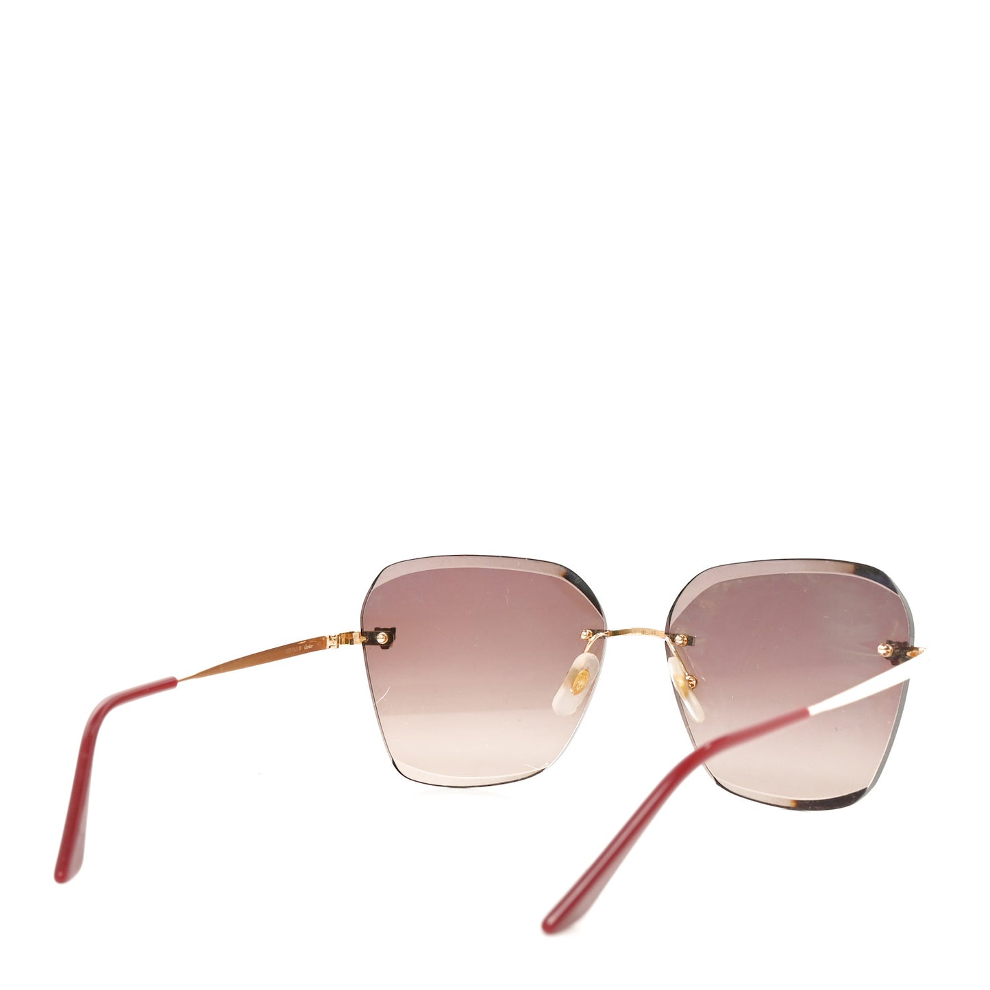 Metal Panthere De Cartier Sunglasses A13F49JS Gold Red