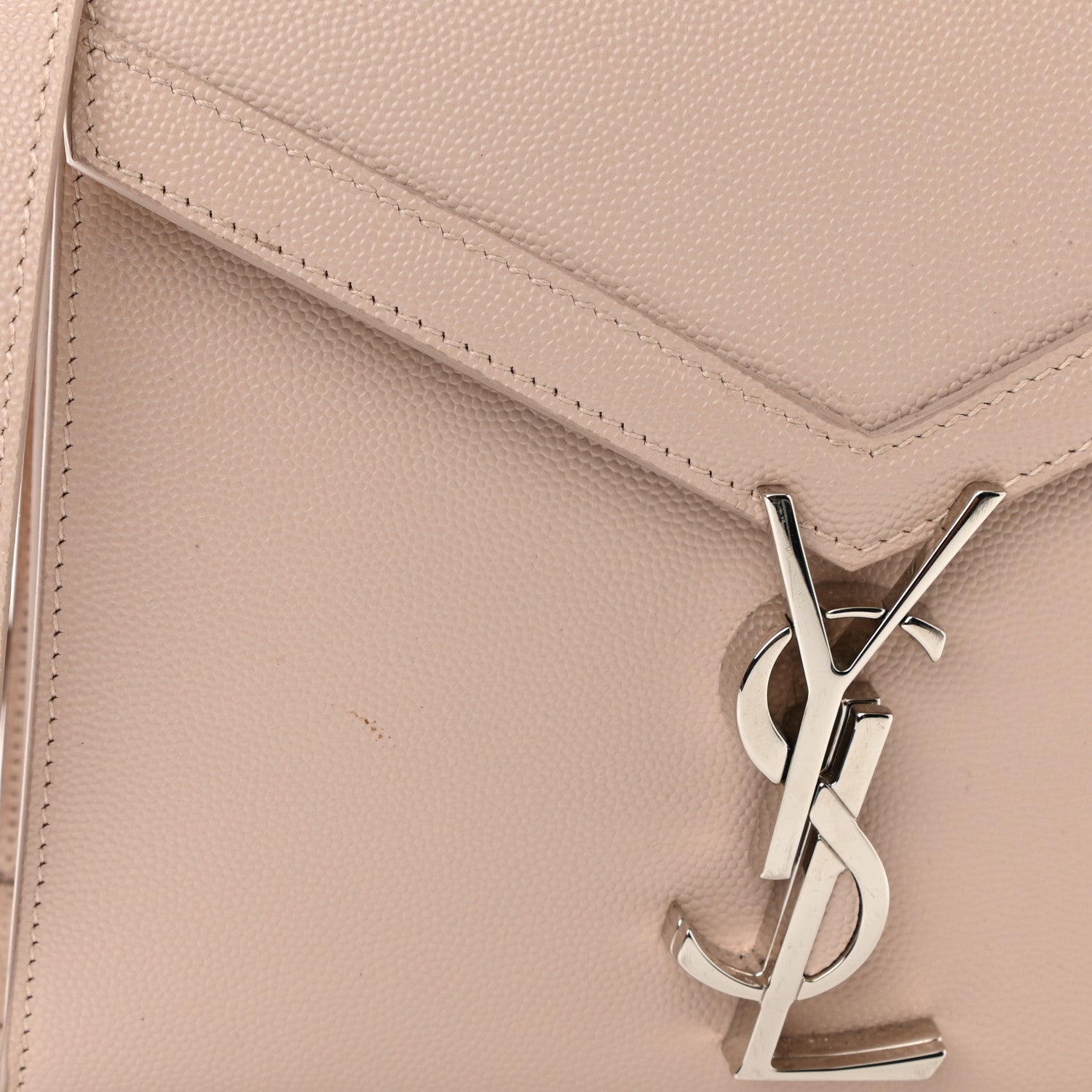 Saint Laurent Grain de Poudre Mini Classic Monogram Cassandra Top Handle Marble Pink 9 of 9