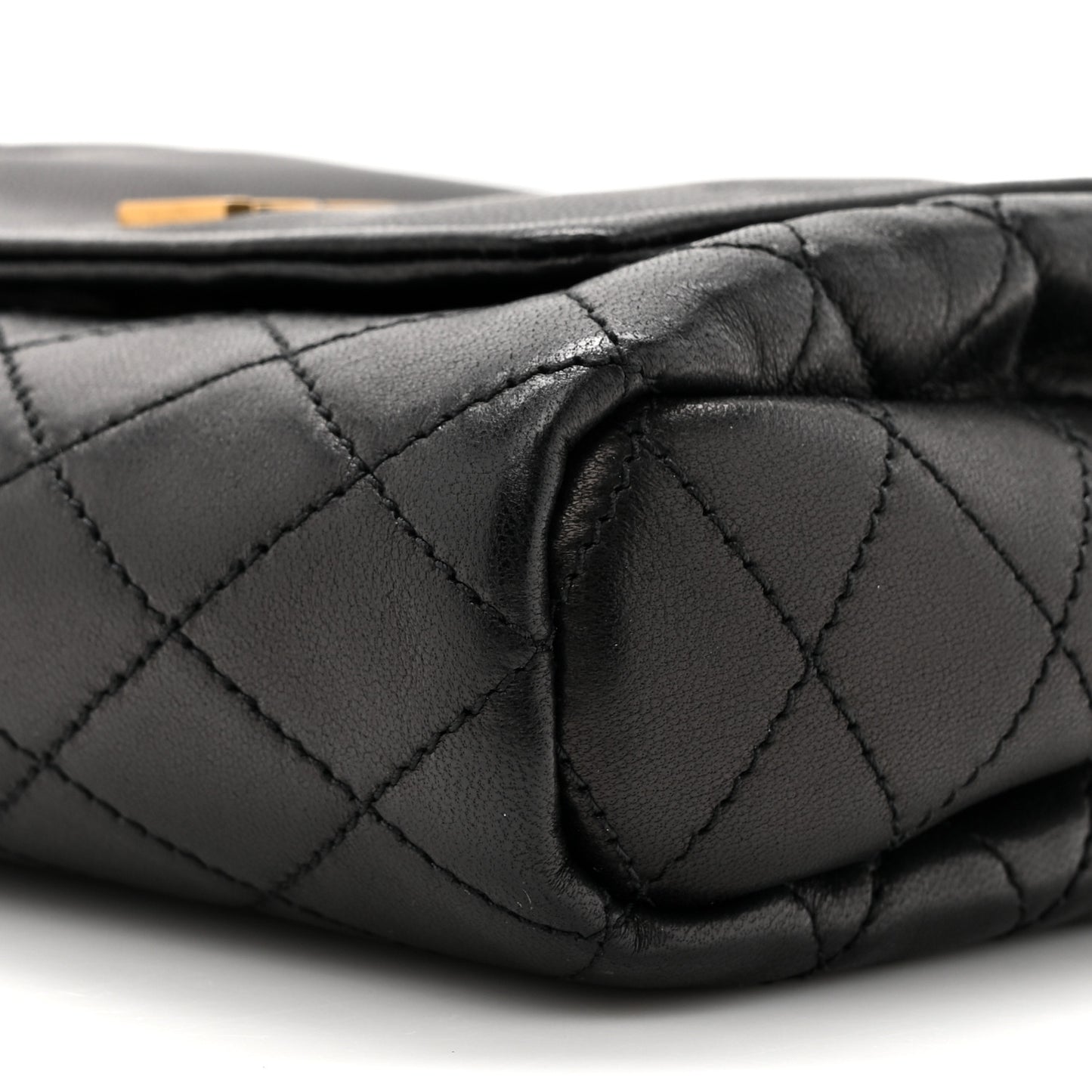 Lambskin Quilted Monogram Mini Nolita Black