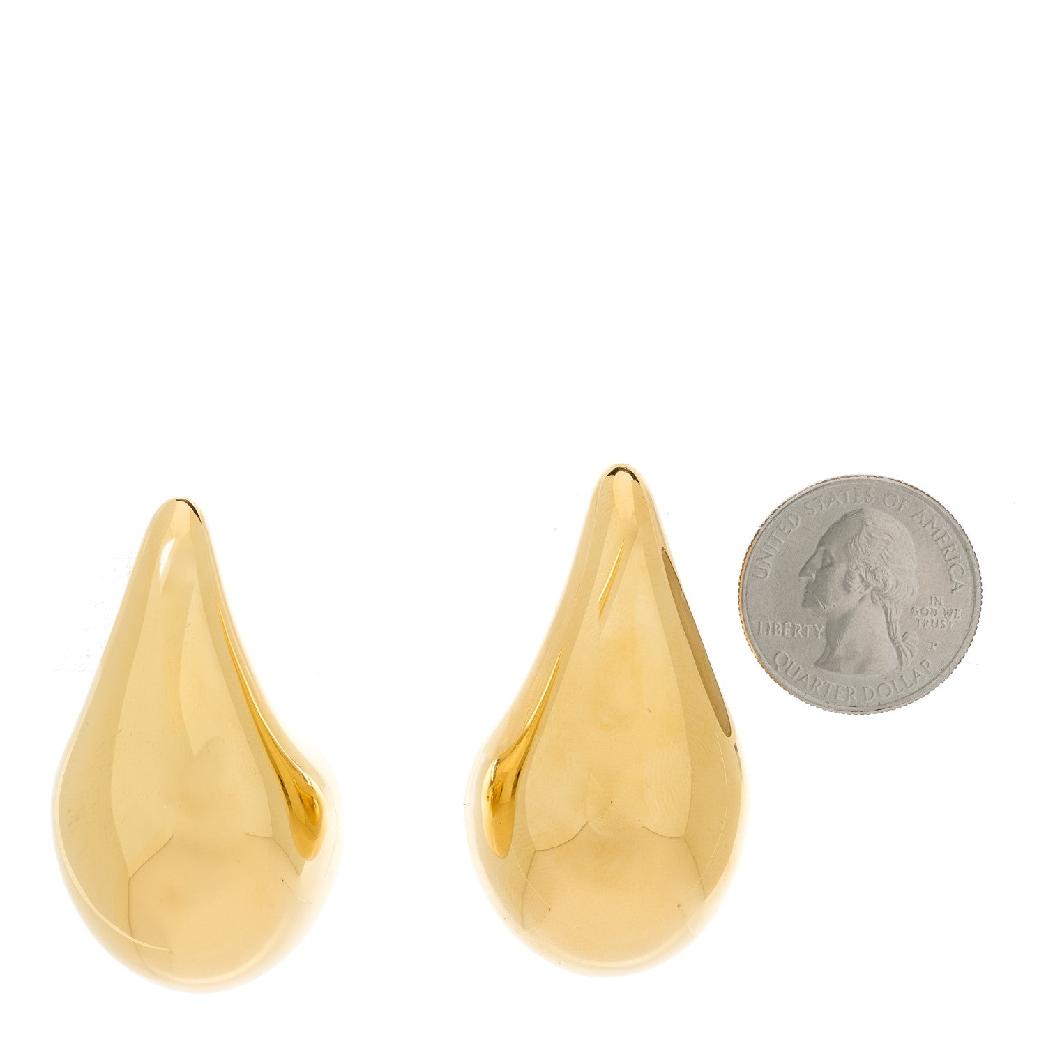 Bottega Veneta 18K Yellow Gold Sterling Silver Large Drop Earrings Gold 2 of 6