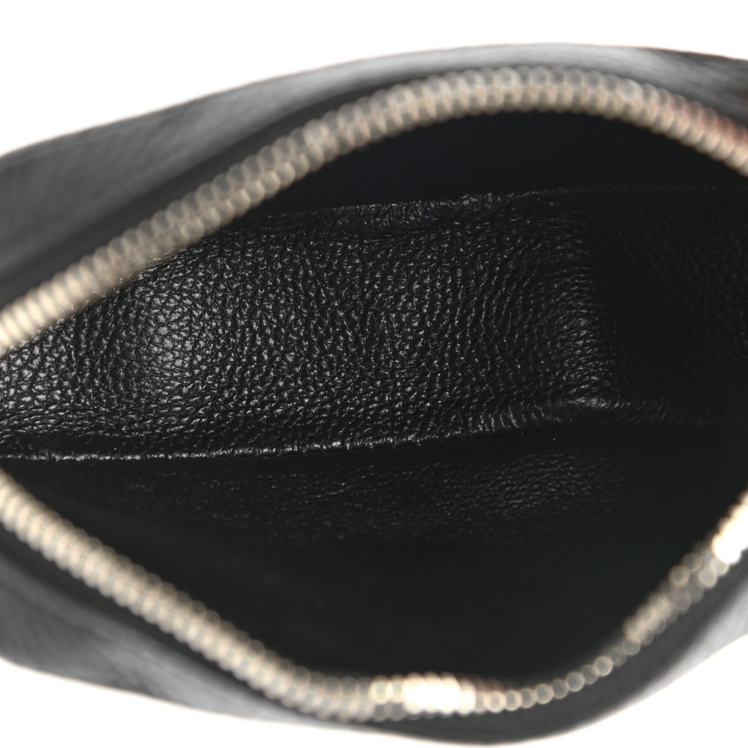 Balenciaga Grained Calfskin Logo Mini Cash Crossbody Pouch Black White 4 of 9