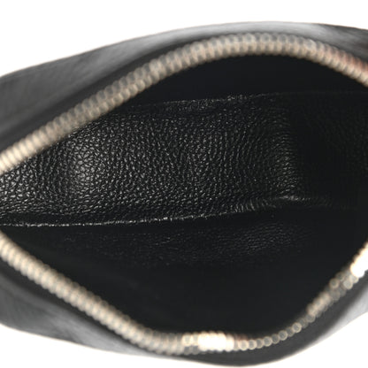 Balenciaga Grained Calfskin Logo Mini Cash Crossbody Pouch Black White 4 of 9