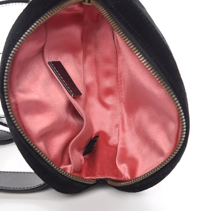 Gucci Velvet Matelasse GG Marmont Belt Bag 85 34 Black 5 of 12