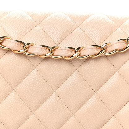 Chanel Caviar Quilted Jumbo Double Flap Beige Clair 10 of 11