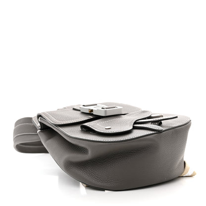 Christian Dior Grained Calfskin Mini Saddle Backpack Grey 4 of 11