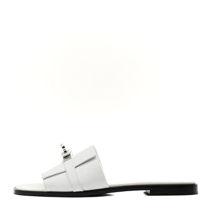 Hermes Calfskin Giulia Sandals 39 White 1 of 8