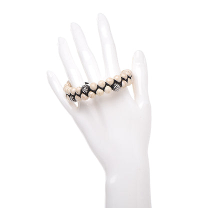 David Yurman Sterling Silver Riverstone 8mm Spiritual Beads Two Row Bracelet 2 of 5