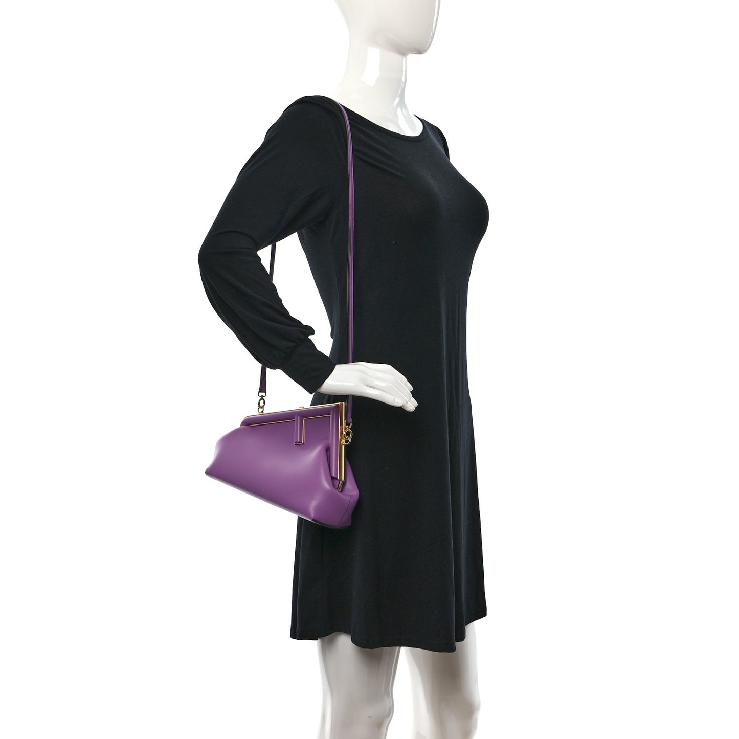 Shiny Nappa Small Fendi First Agapanto