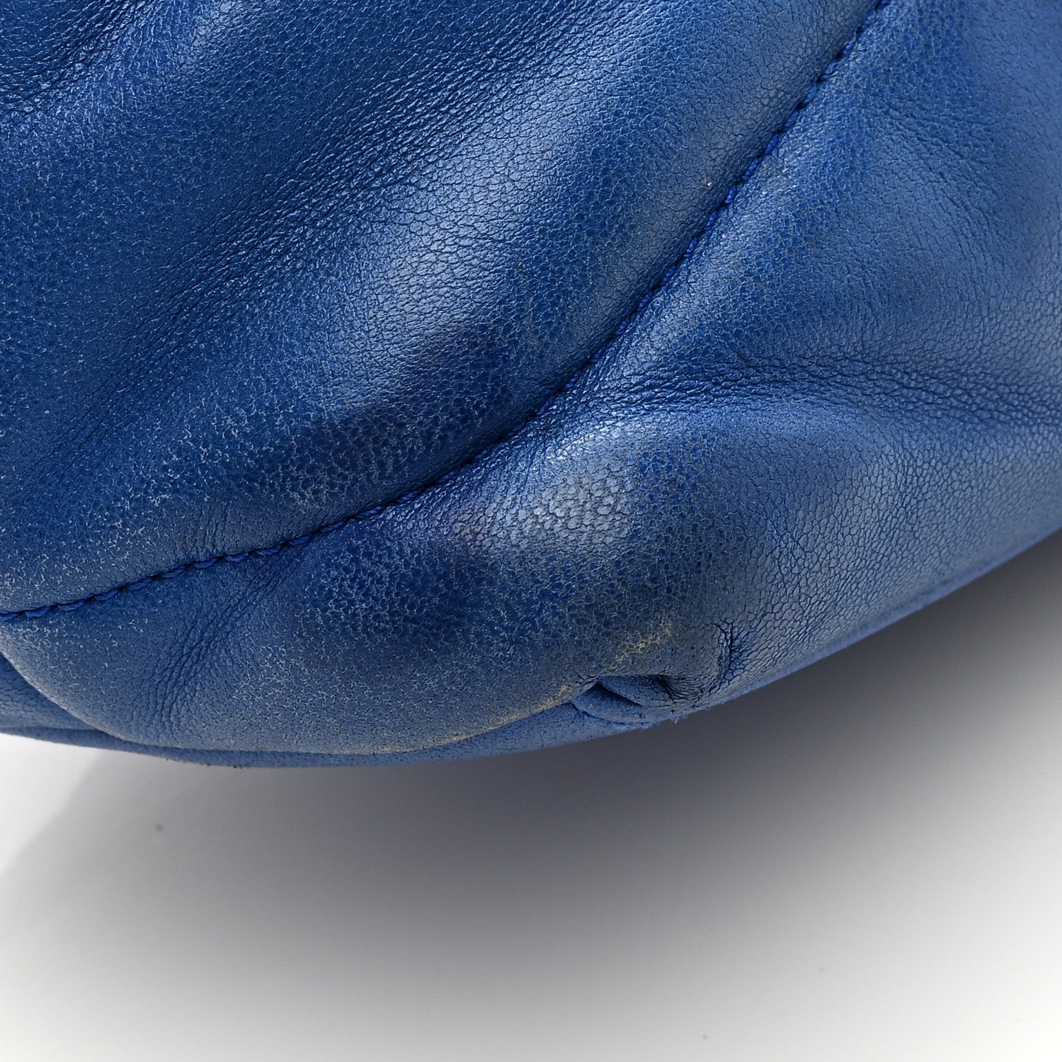 Saint Laurent Lambskin Quilted Small Loulou Puffer Monogram Chain Satchel Majorele Blue 11 of 11