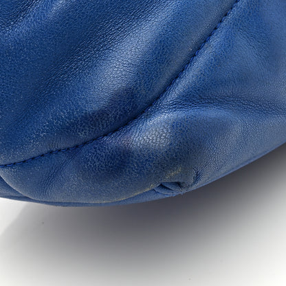 Saint Laurent Lambskin Quilted Small Loulou Puffer Monogram Chain Satchel Majorele Blue 11 of 11