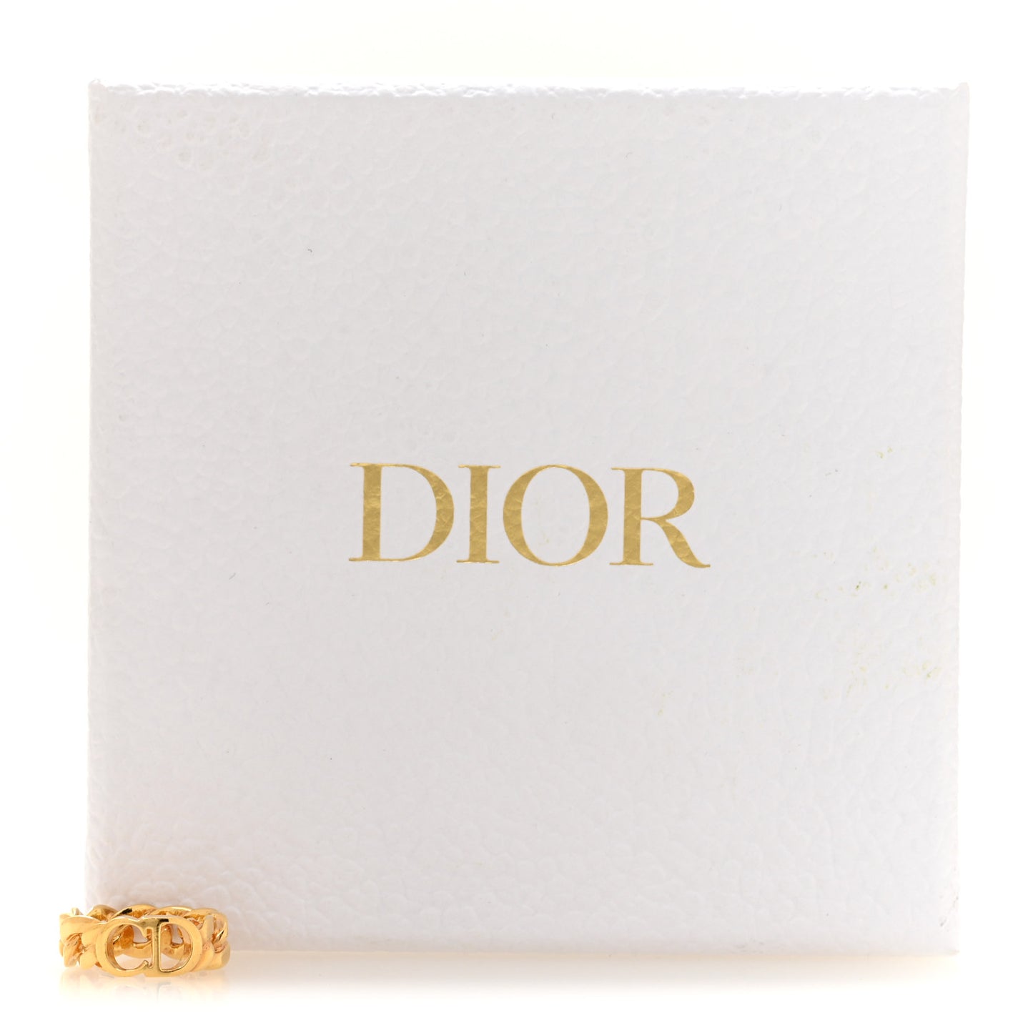 Metal CD Chain Ring S Gold