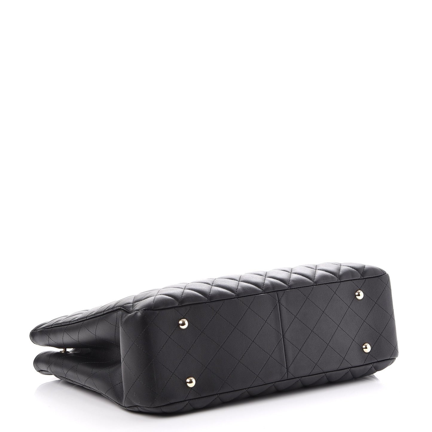 Calfskin Quilted Timeless Tote Black