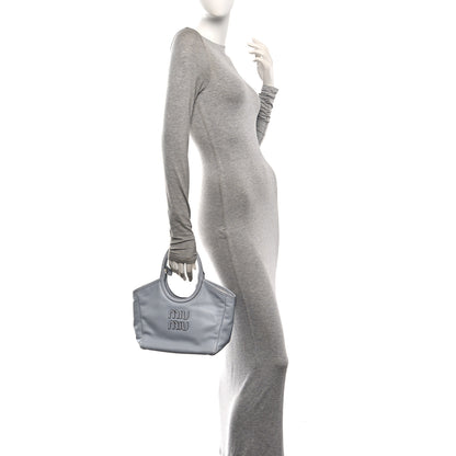 Miu Miu Soft Calf Softy Small Ivy Tote Bag Cornflower 2 of 10