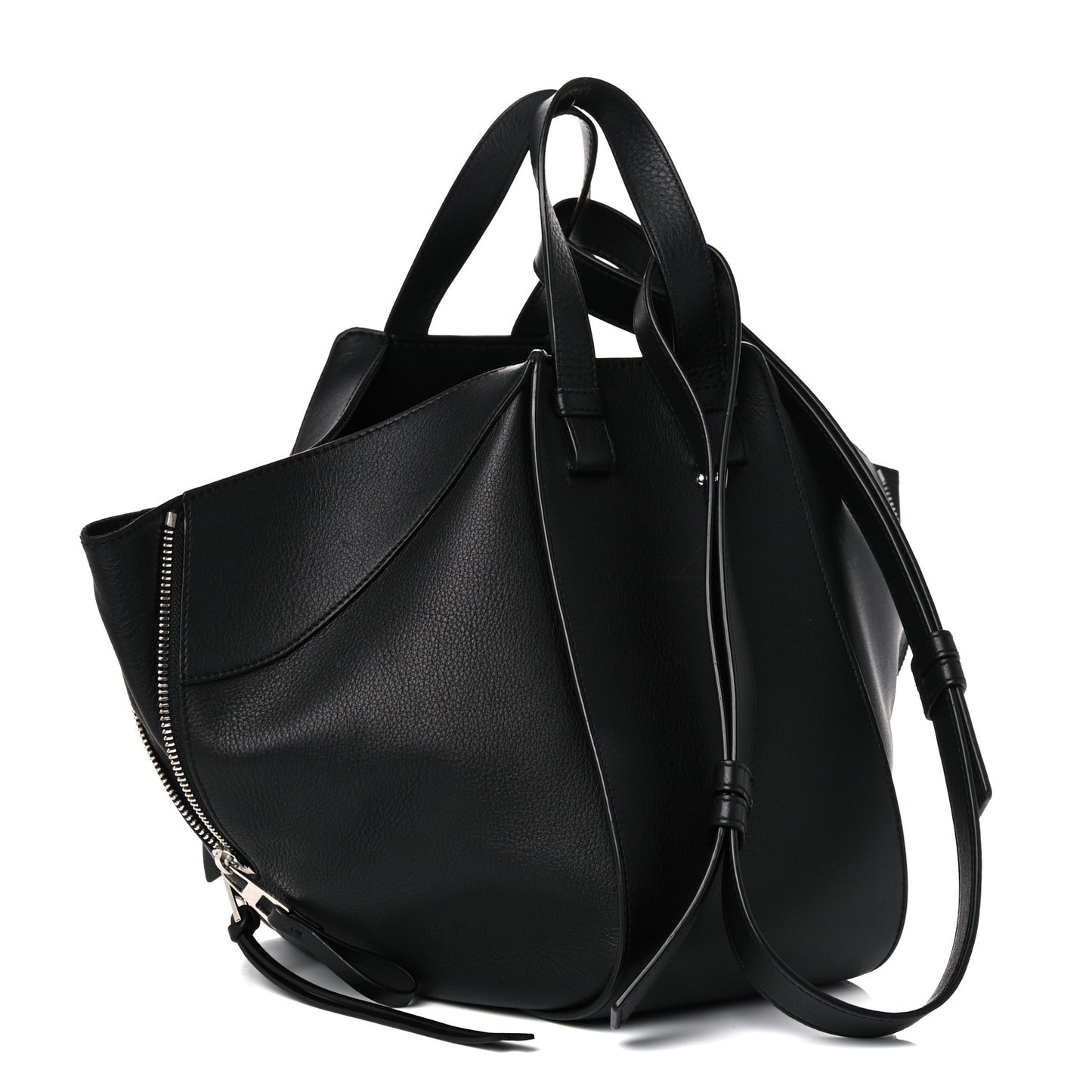 Calfskin Small Hammock Shoulder Bag Black